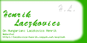 henrik laczkovics business card